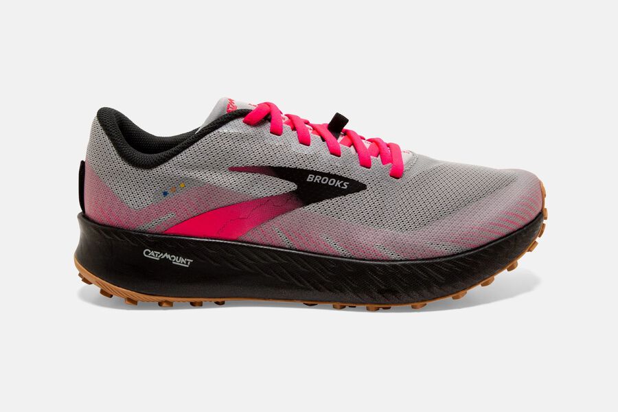 Brooks Catamount Trail Running Shoes Womens Navy/Pink 658041-UDM